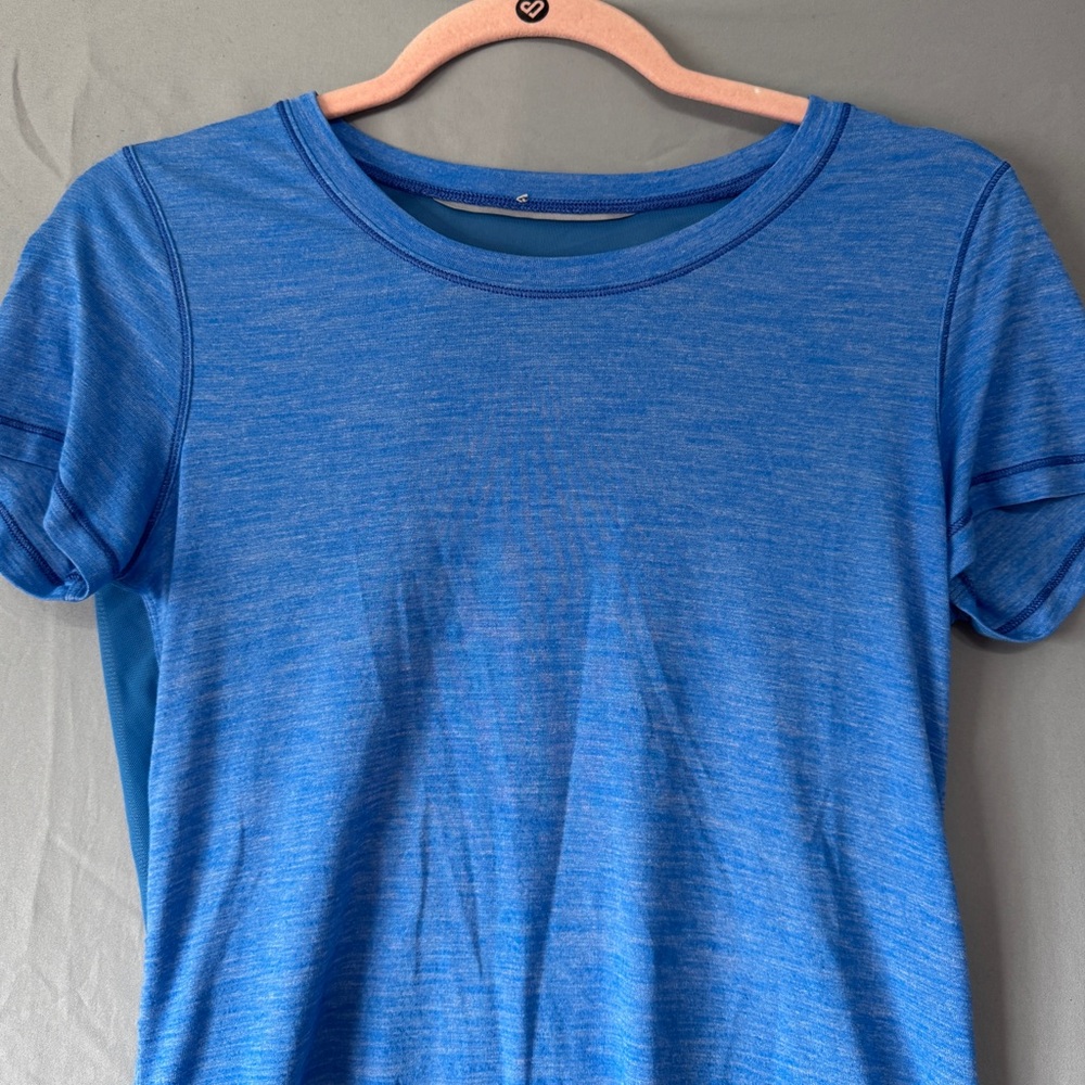 lululemon athletica Blue Short Sleeve Performance Tee - Picture 4 of 6